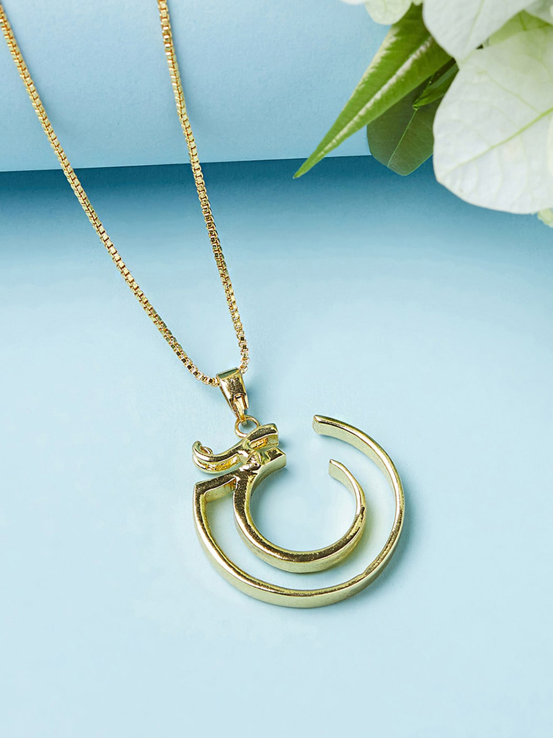 Dare by Voylla Gold-Toned Moksha Statement Pendant