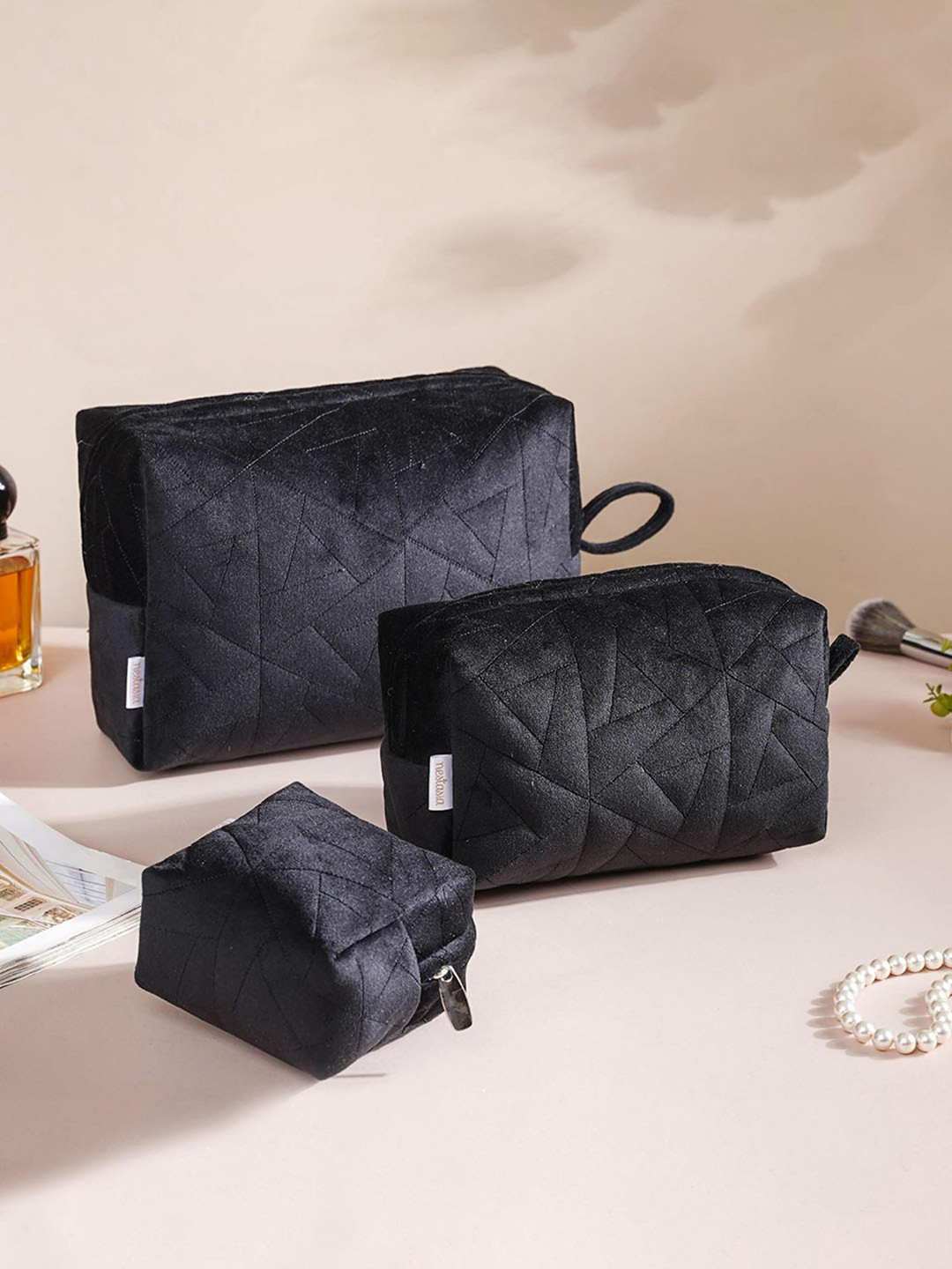 Nestasia Set Of 3 Multipurpose Makeup Pouches