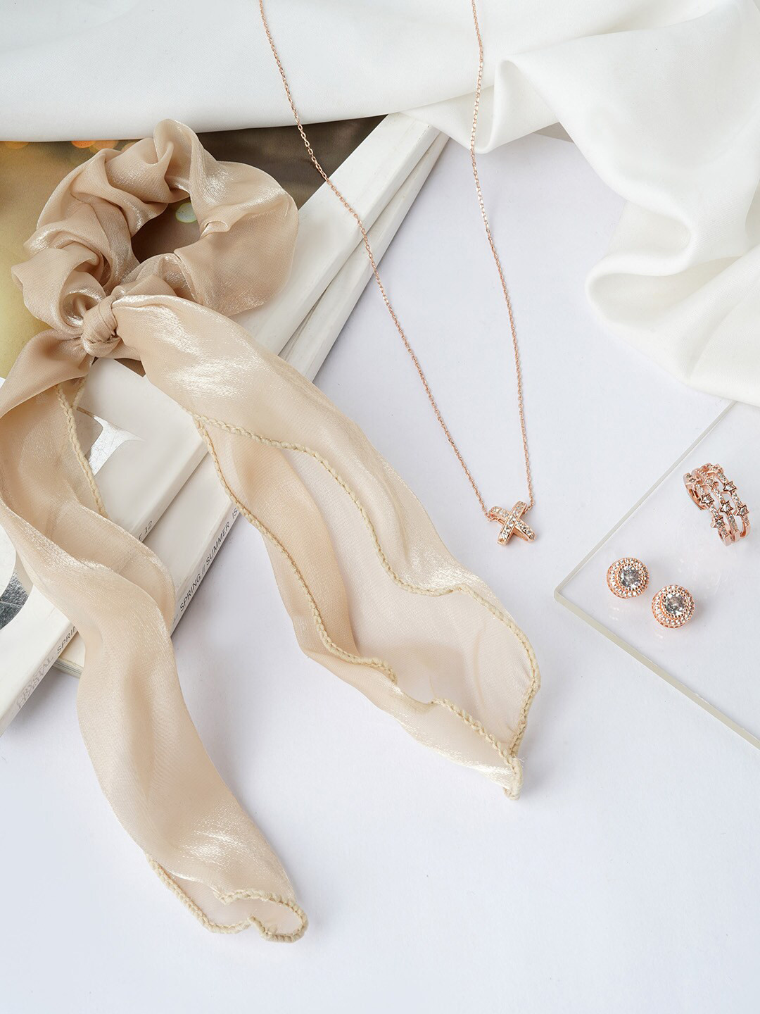 JOKER & WITCH Rose Gold Stone-Studded Jewellery Set