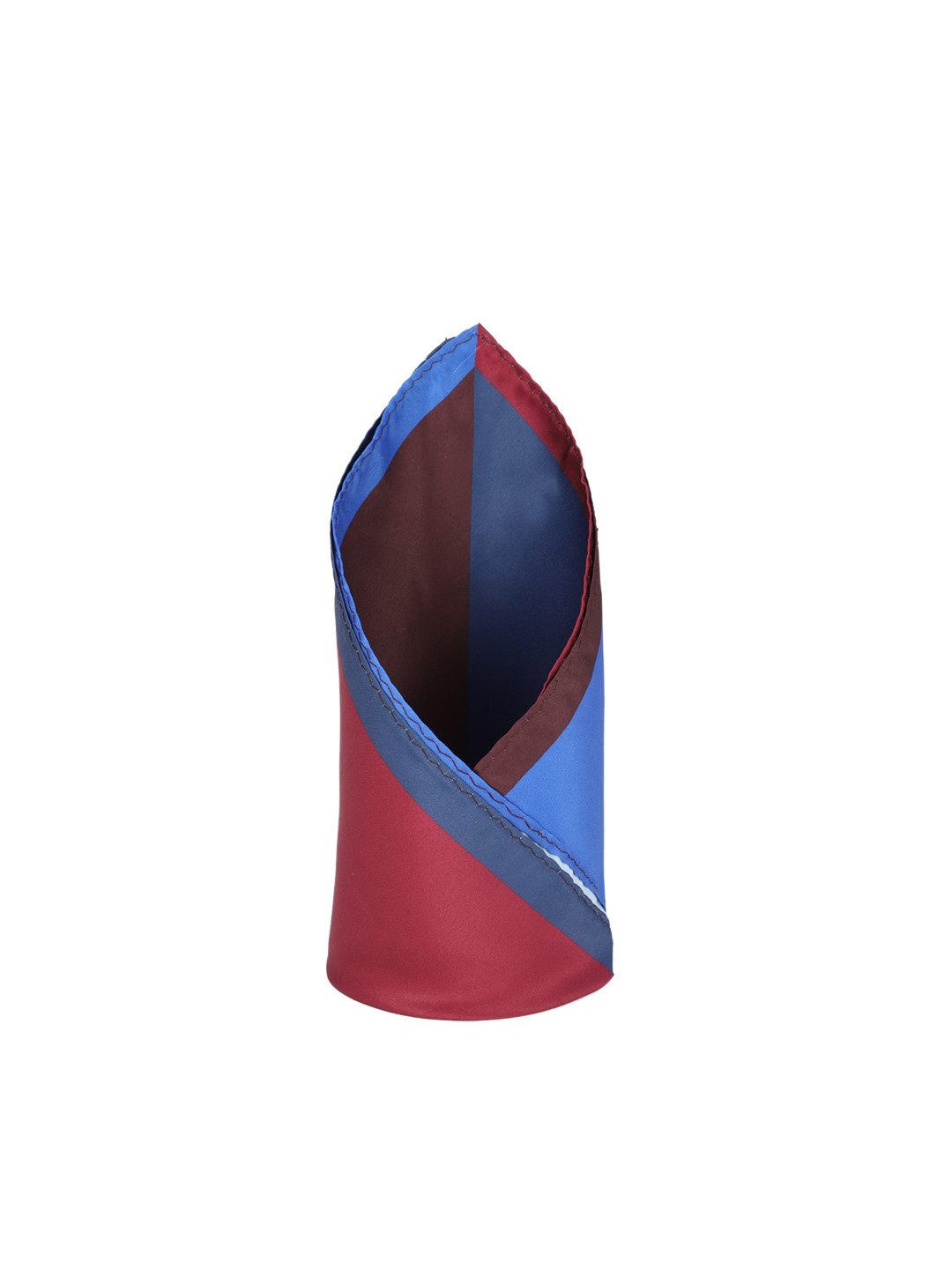 Louis Philippe Men Red & Blue Colourblocked Pocket Squares