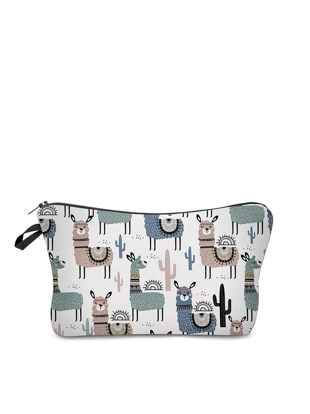 HOUSE OF QUIRK White Printed Multipurpose Makeup Cosmetic Organiser