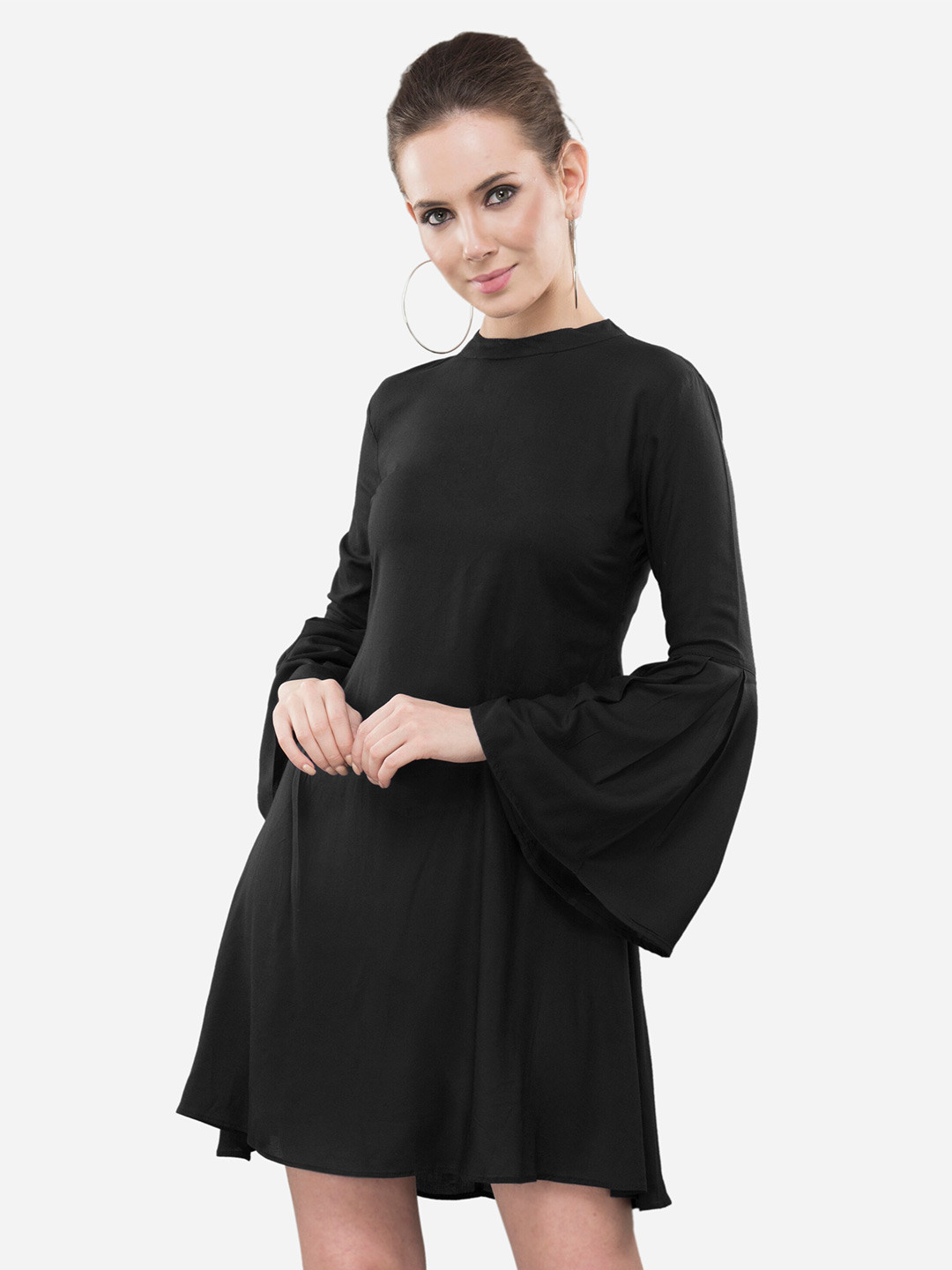 V&M Black Crepe A-Line Dress