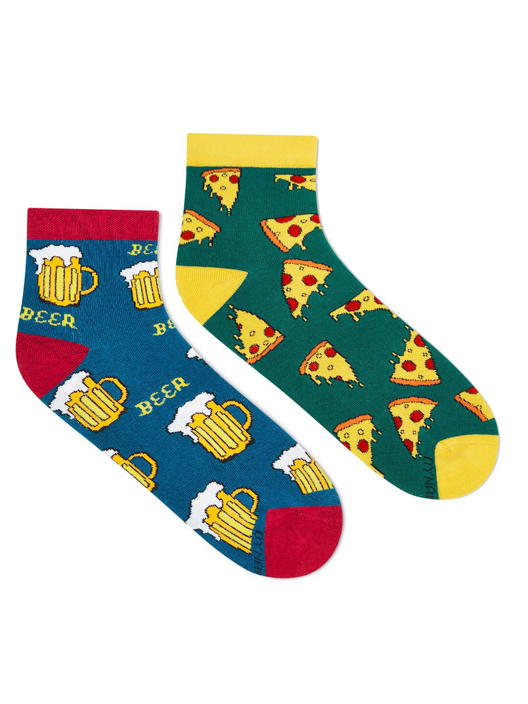 Dynamocks Unisex Pack Of 2 Patterned Ankle-Length Socks