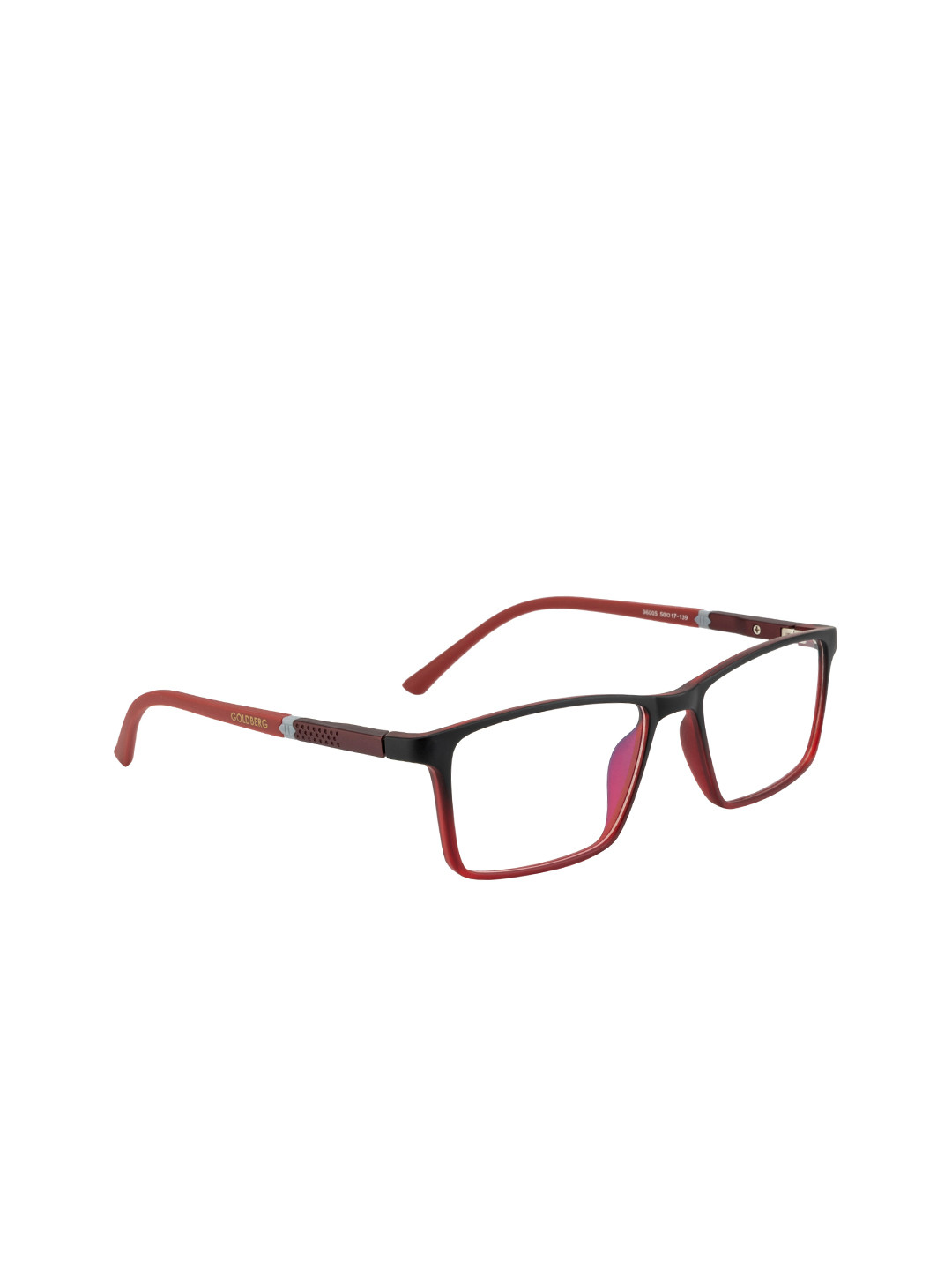 Gold Berg Unisex Maroon & Black Full Rim Wayfarer Frames Eyeglasses