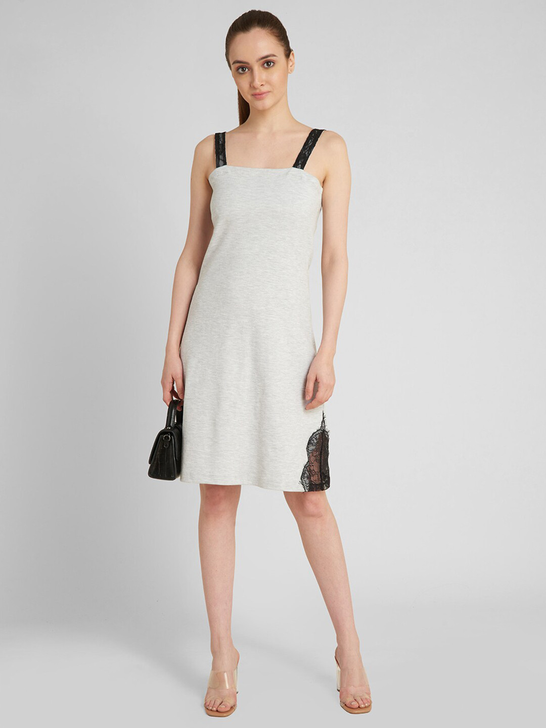 aturabi Grey A-Line Dress
