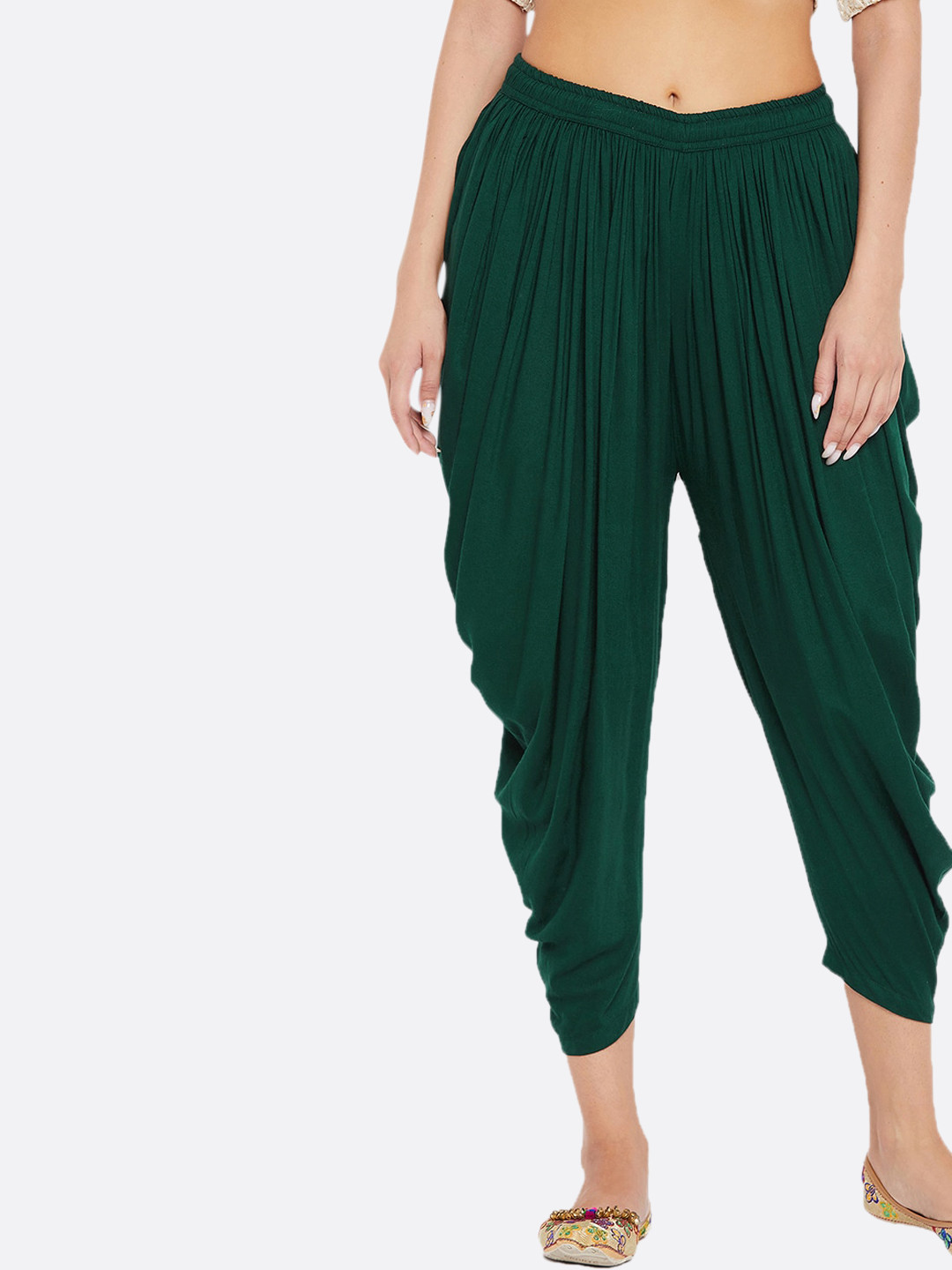 Clora Creation Women Pack of 2 Solid Green & Pink Salwar