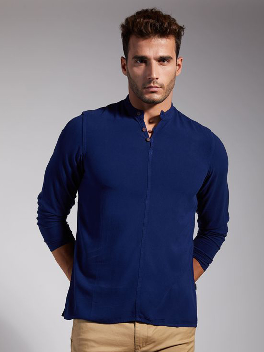 IDENTITI Men Blue Slim Fit Casual Shirt