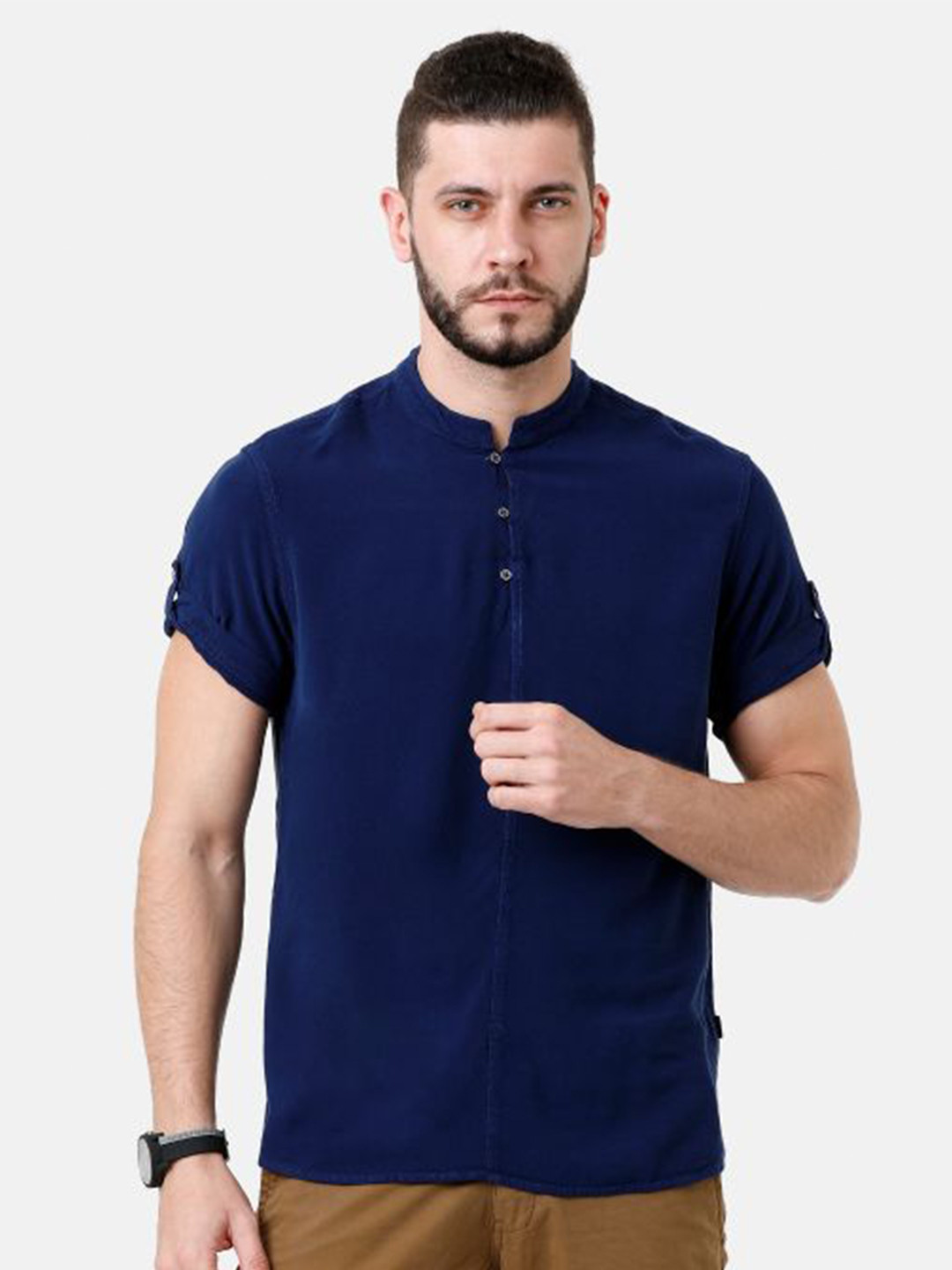 IDENTITI Men Blue Slim Fit Casual Shirt