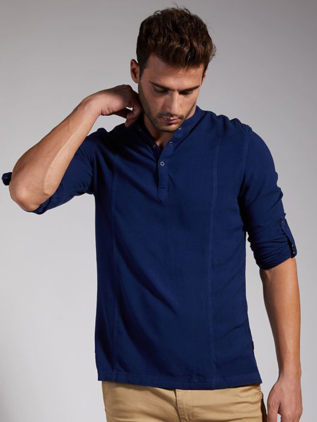 IDENTITI Men Blue Slim Fit Casual Shirt