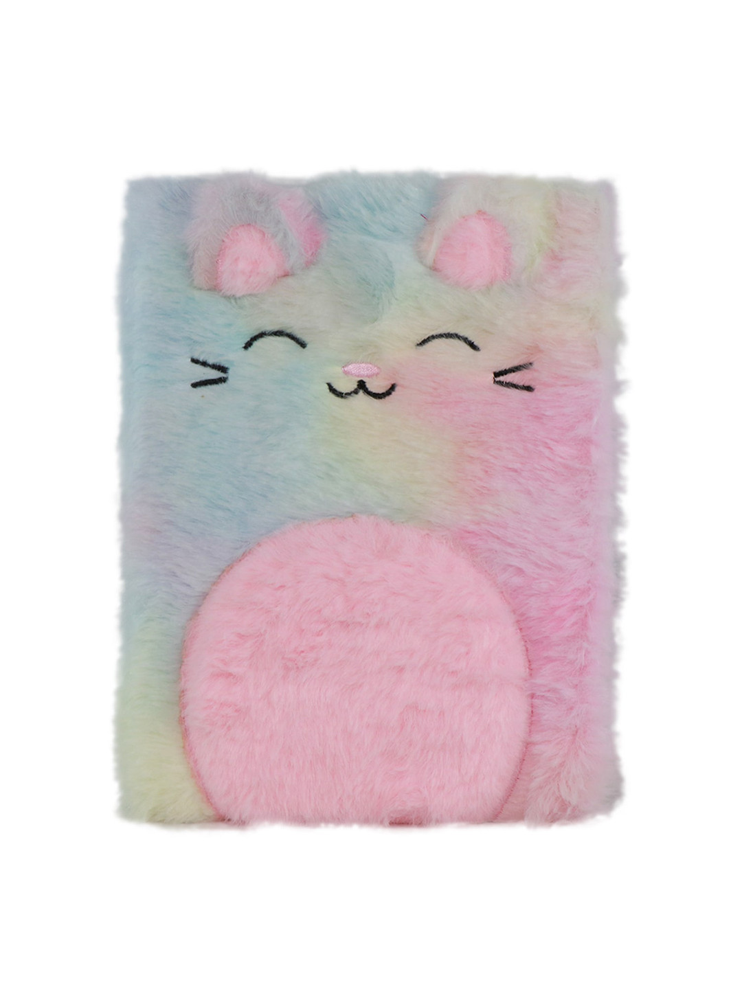 Smily Kiddos Kids Pink & Blue  Happy Kitty Theme fluffy Notebook