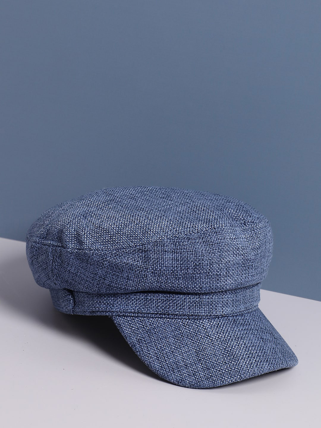 HAUTE SAUCE   Women Blue Solid Vintage Breton Cap