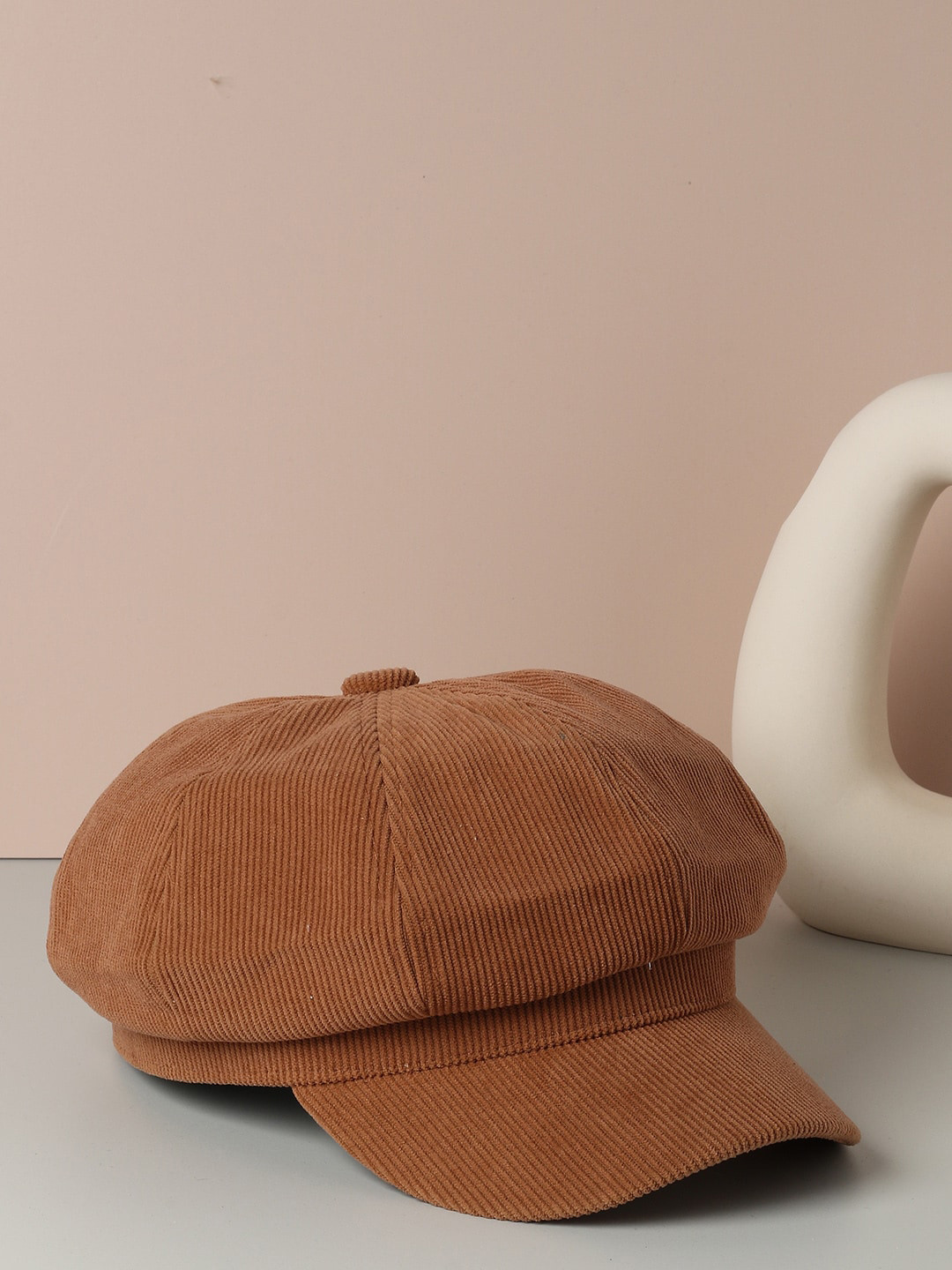 HAUTE SAUCE  Women Brown Solid Vintage Breton Cap