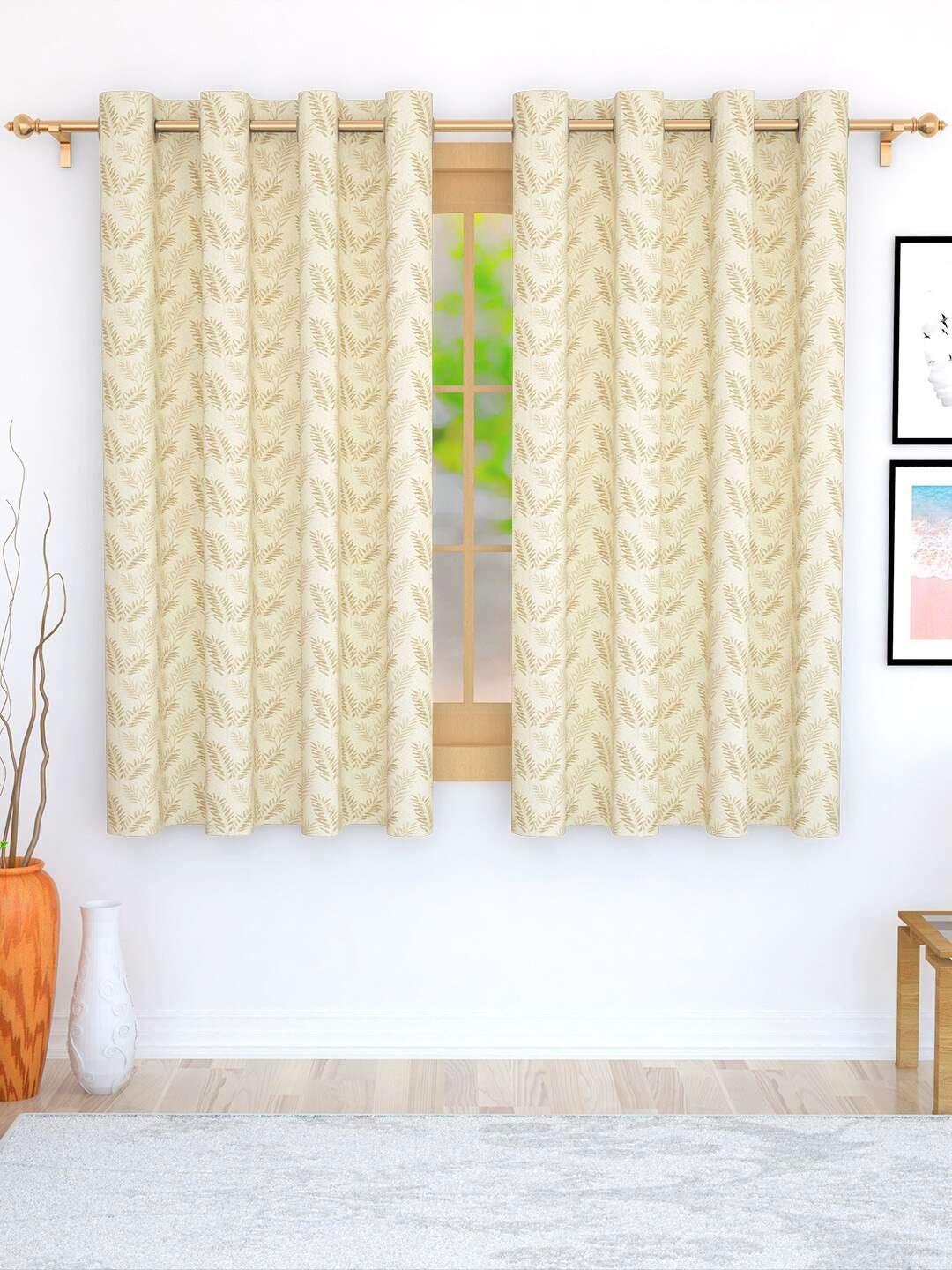 Story@Home Jacquard 400 GSM 5 feet 1 U Window Curtain