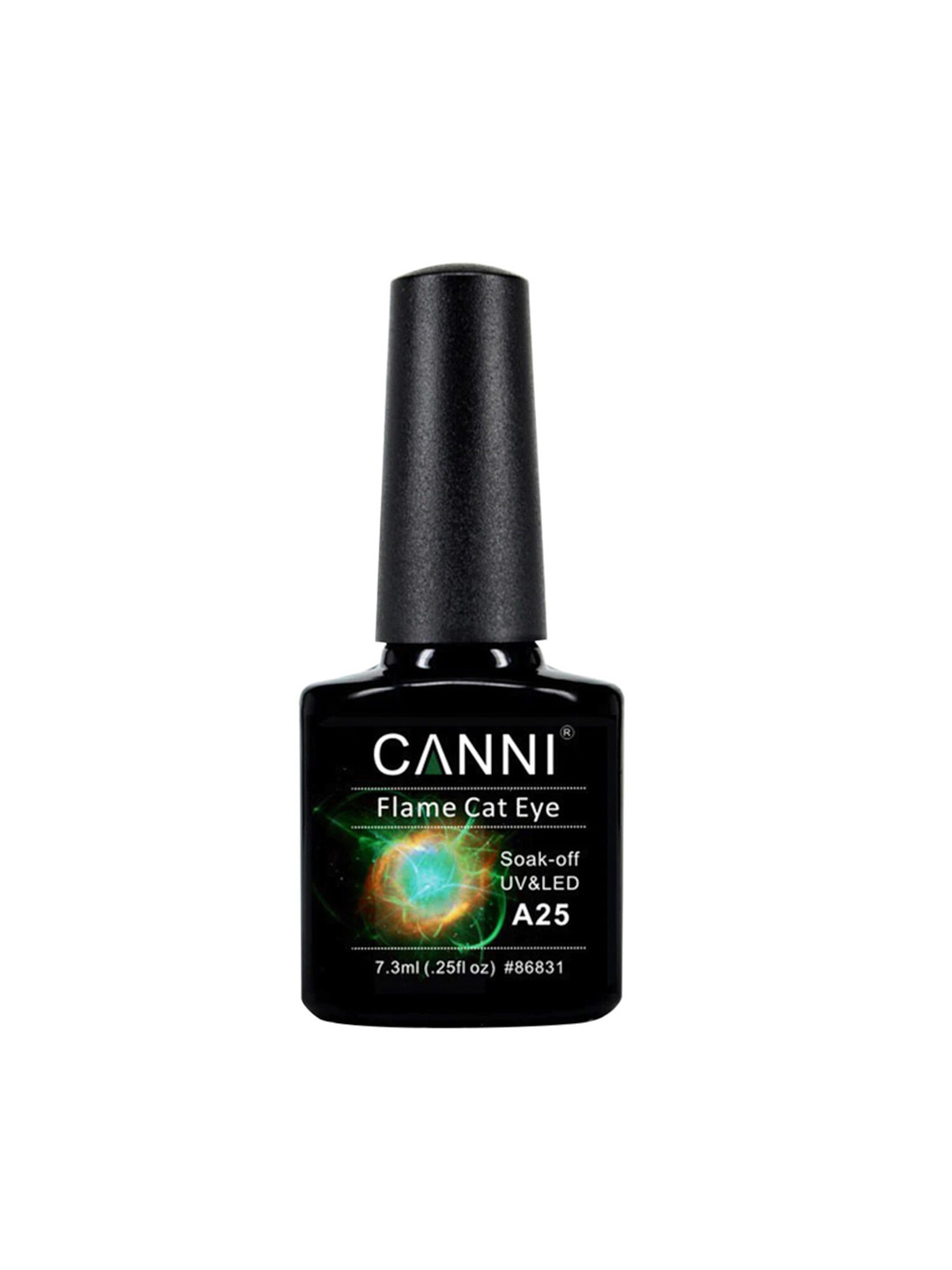CANNI Flame Cat Eye Magnetic Enamel Soak Off UV & LED Gel Nail Polish 7.3 ml - Shade A25