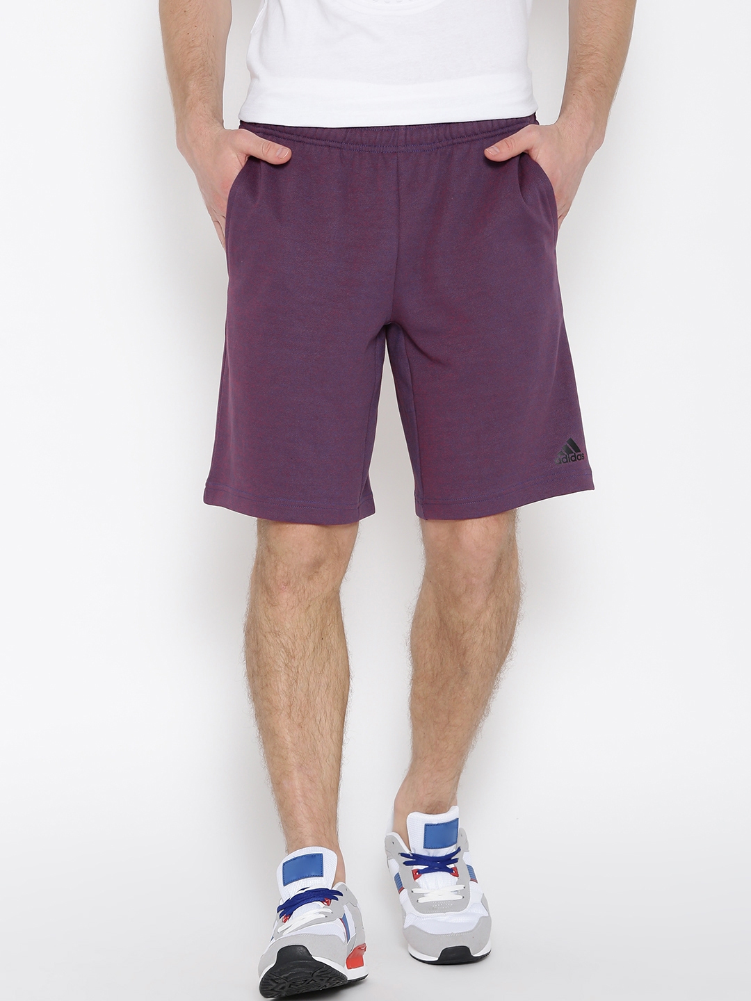 purple adidas shorts mens
