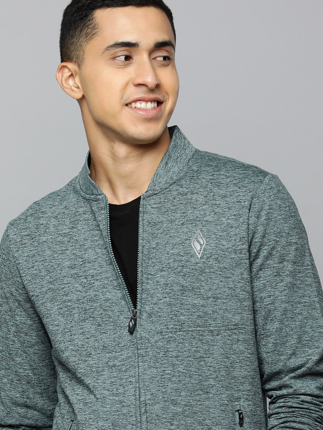 Skechers Men Grey Sporty Jacket