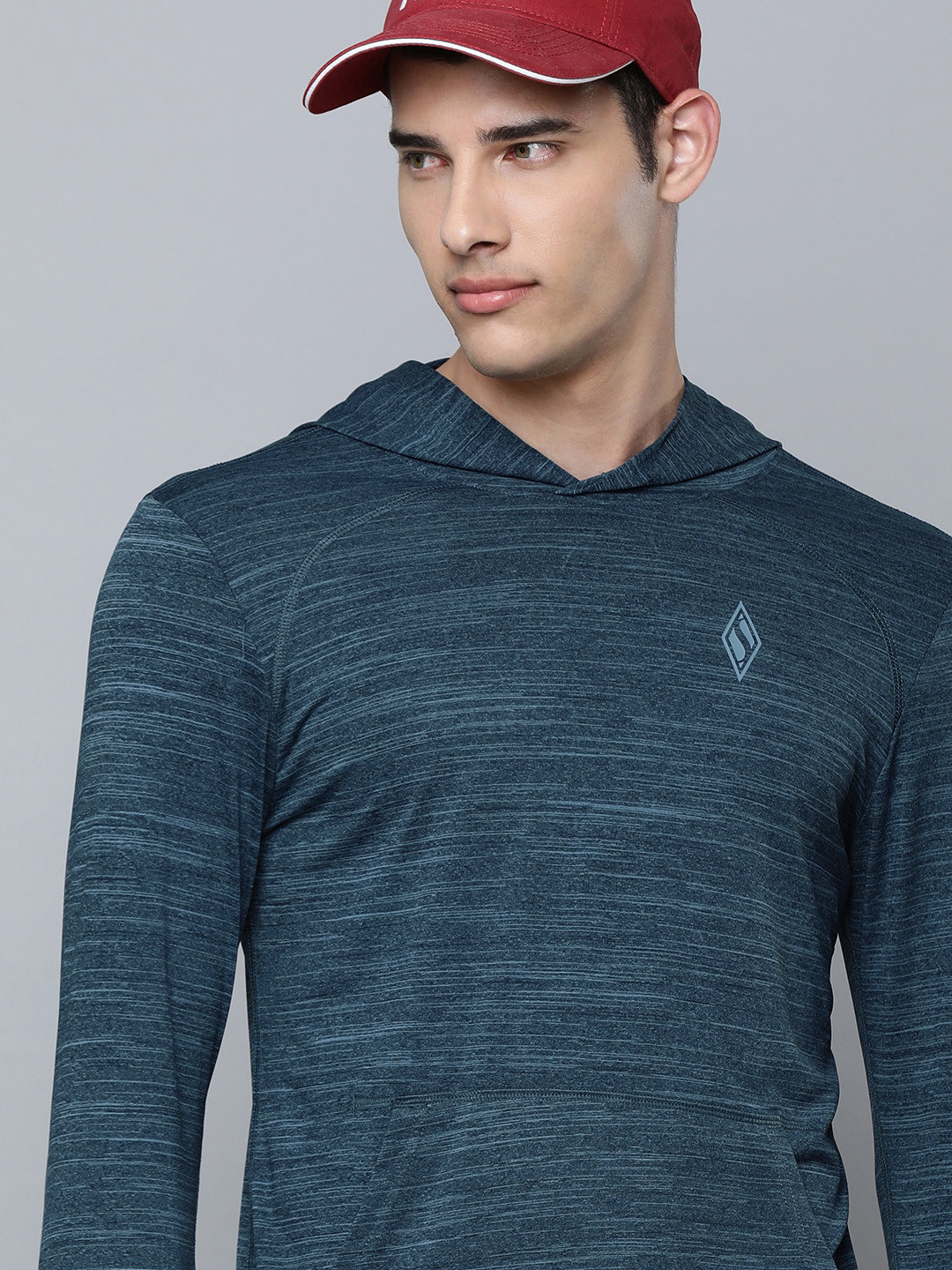 Skechers Melange Effect Moisture Wicking On The Road Hooded Sweatshirt