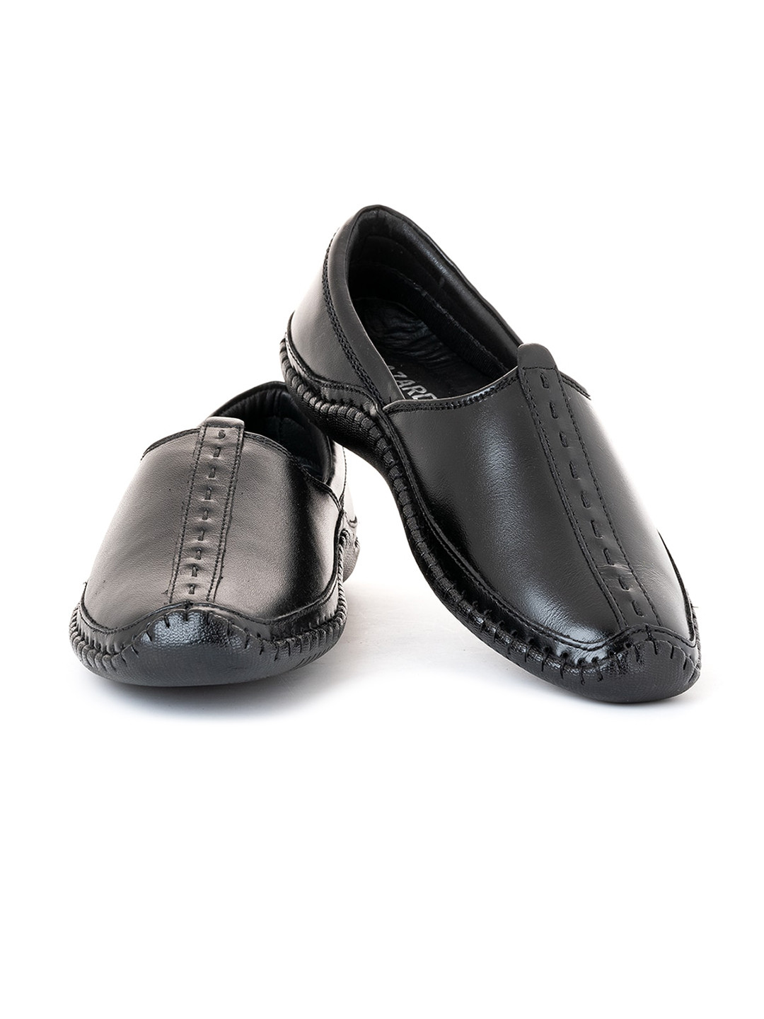 Khadims Men Black Slip-On Sneakers