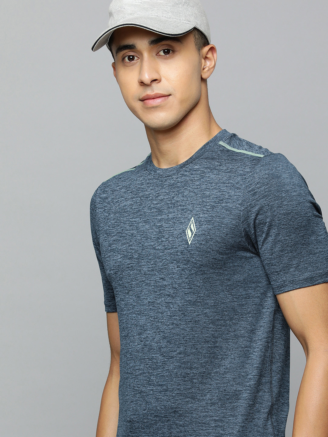 Skechers Men Blue Printed T-shirt