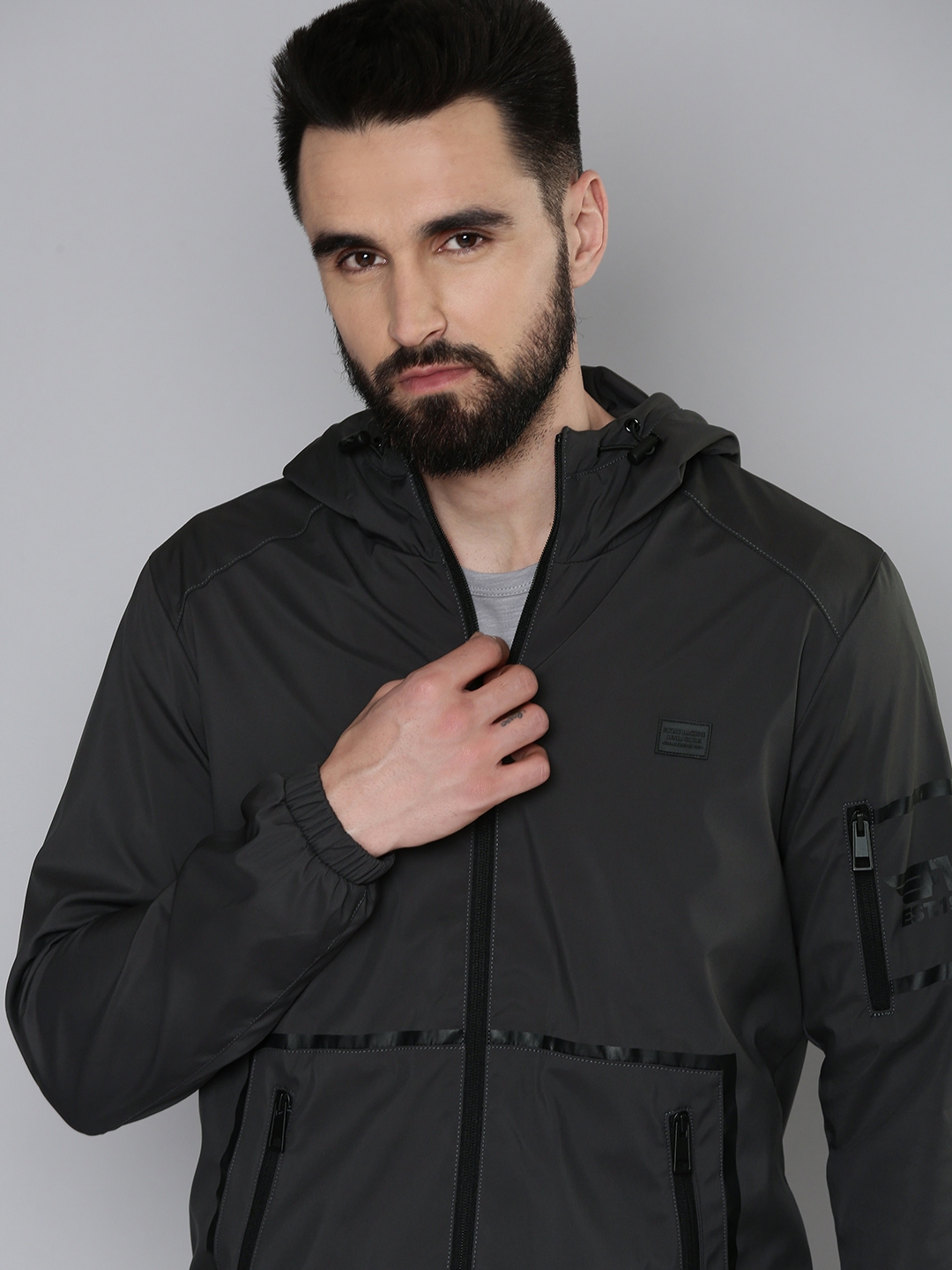 Flying machine charcoal grey on sale jacket