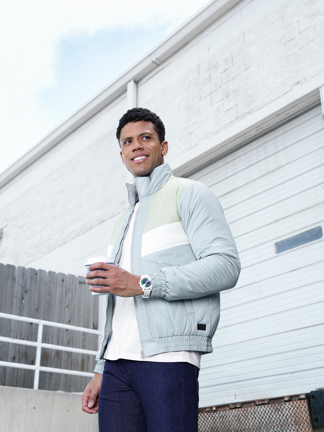 Flying Machine Men Grey Padded Jacket