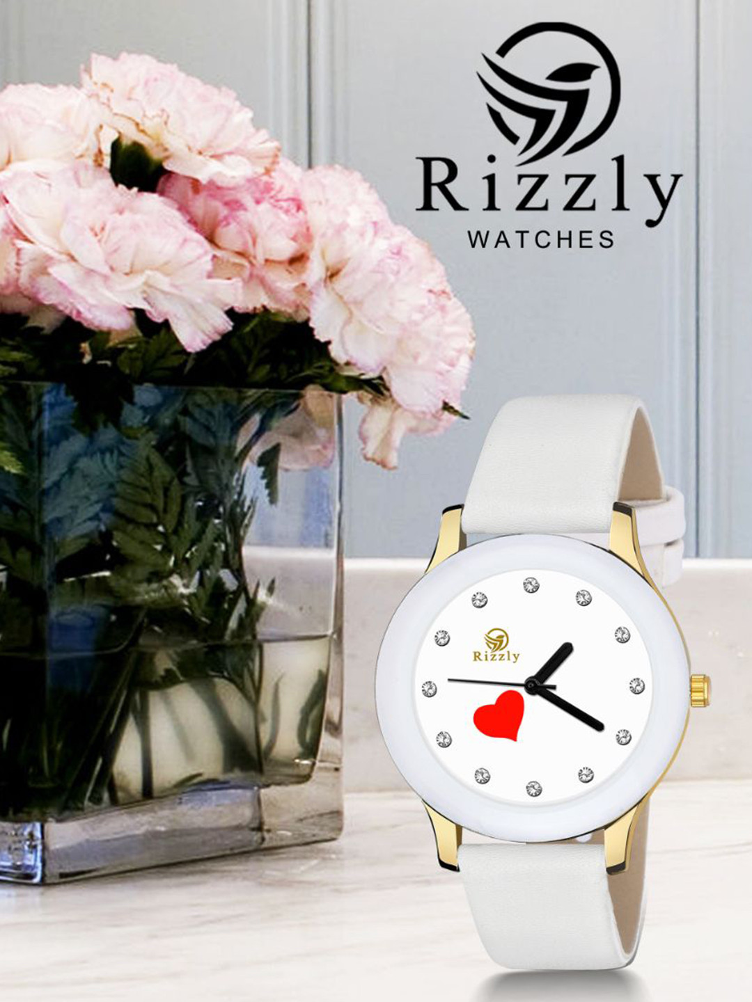 Septem Women White Printed Dial & White Leather Bracelet Style Straps Analogue Watch