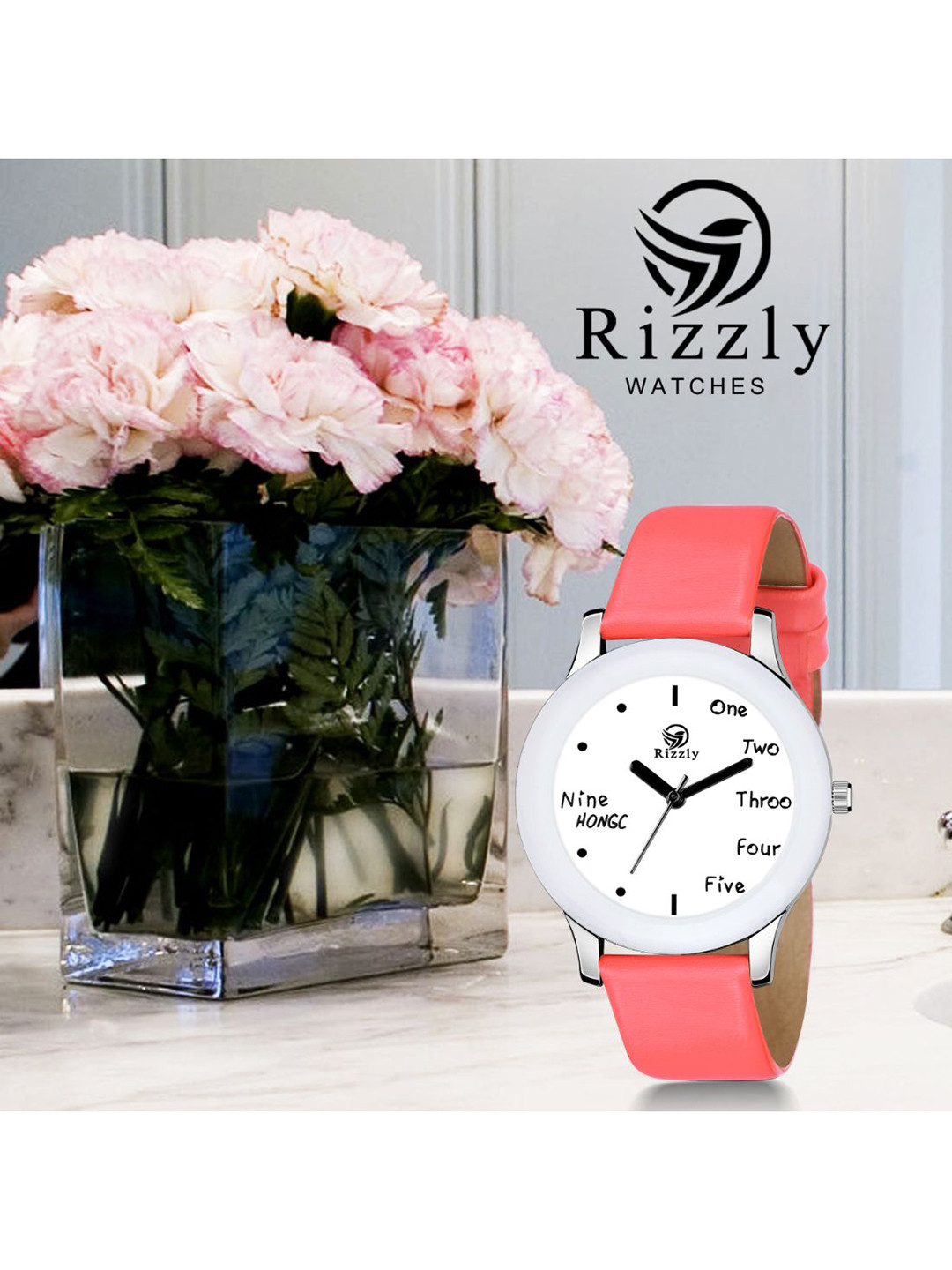 Septem Women White Printed Dial & Pink Leather Bracelet Style Straps Analogue Watch