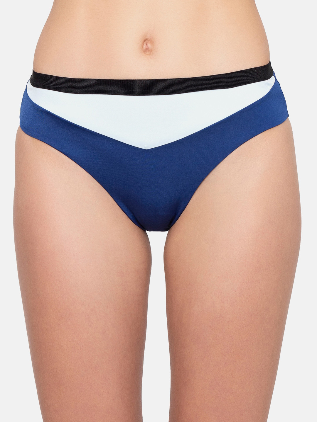 Sloggi Women Blue Solid High Leg Bikini Brief