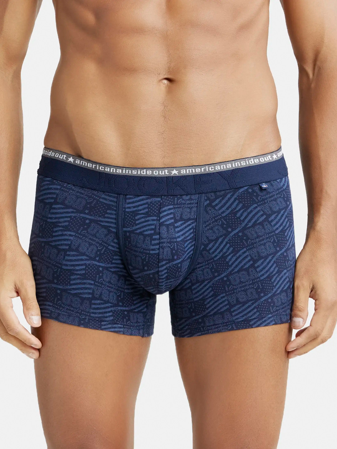 Jockey Super Combed Cotton Stretch Printed Trunk with Ultrasoft Waistband-US63