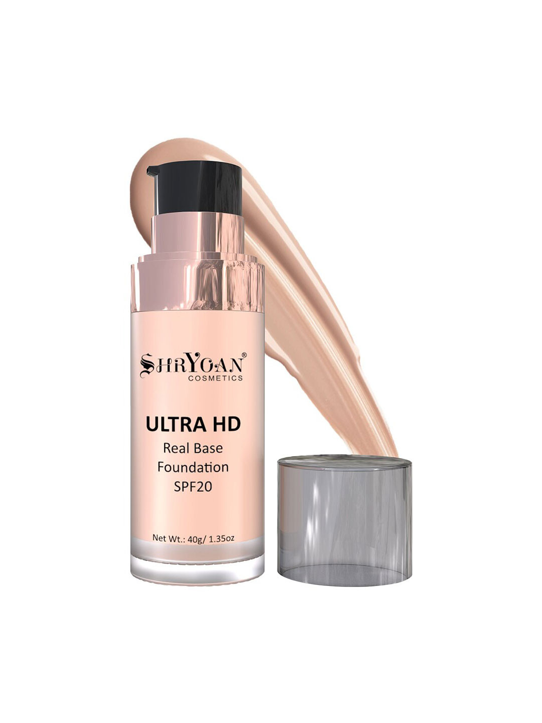 SHRYOAN Ultra HD Real Base Foundation Light Rose 40 GM