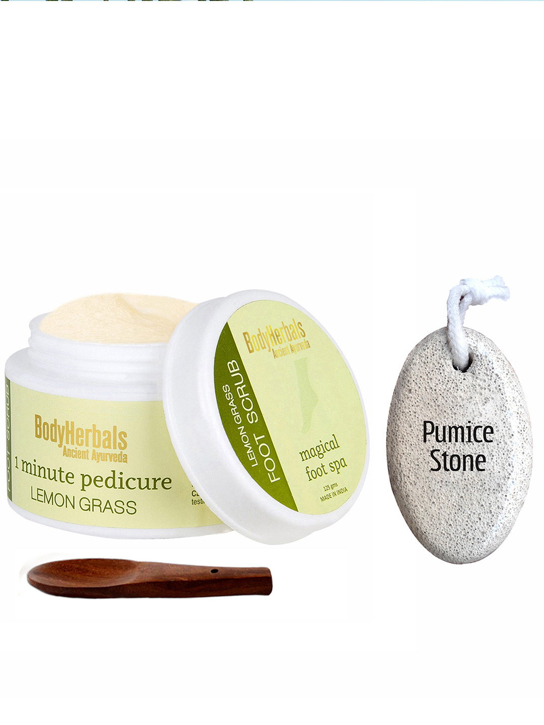 BodyHerbals Lemongrass Foot Scrub & Pumice Stone