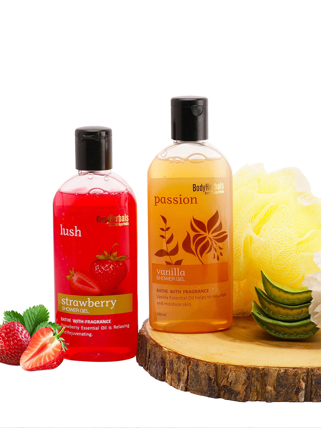 BodyHerbals Strawberry and Vanilla Aromatic Body Wash Combo 400 ml