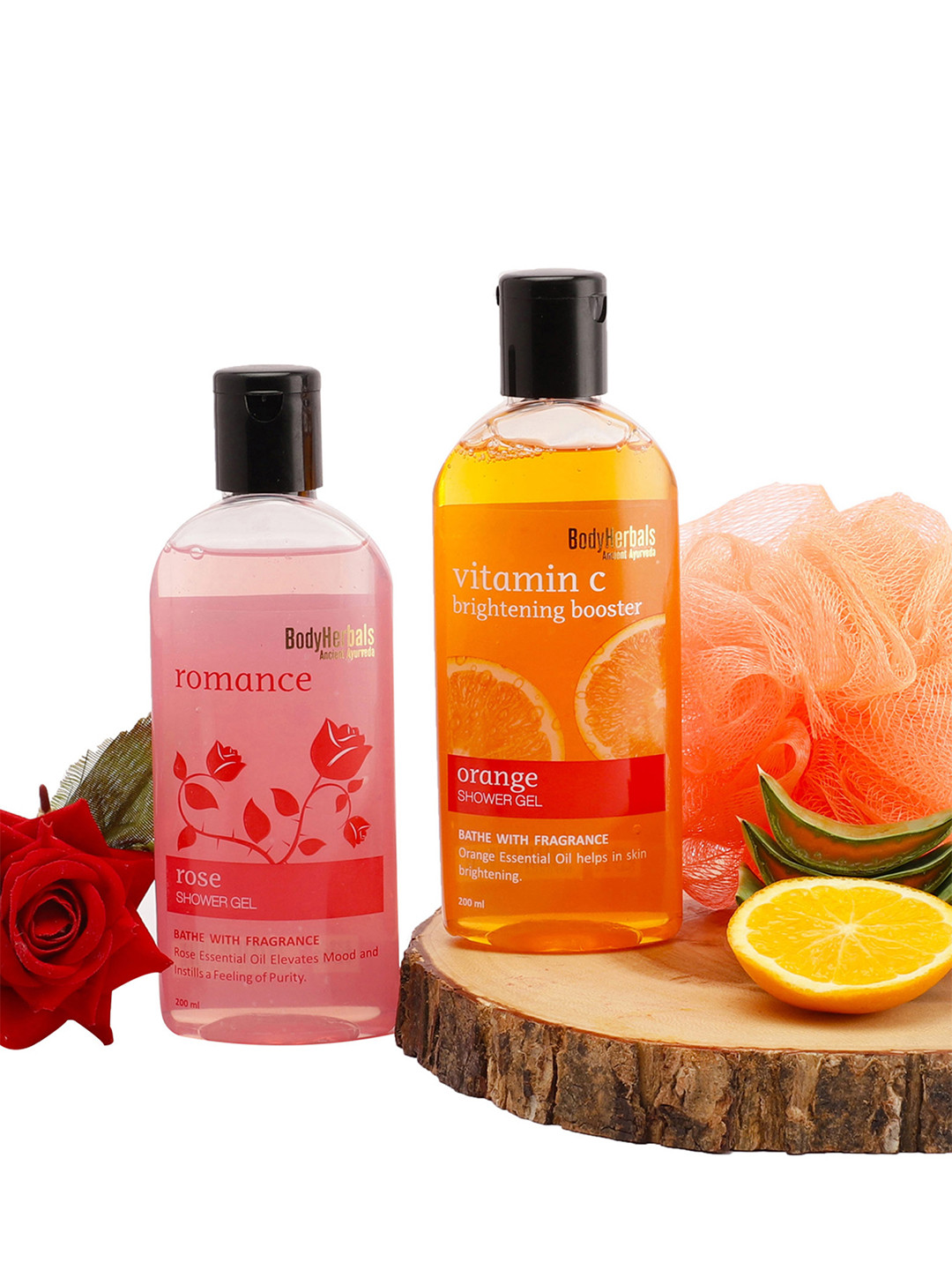 BodyHerbals Pack Of 2 Pink & Orange Body Wash