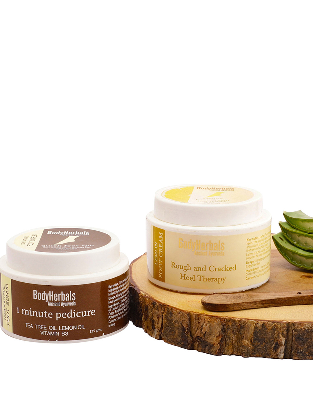 BodyHerbals Set Of 2 White Lemon Foot Cream & Tea Tree Oil Foot Scrub