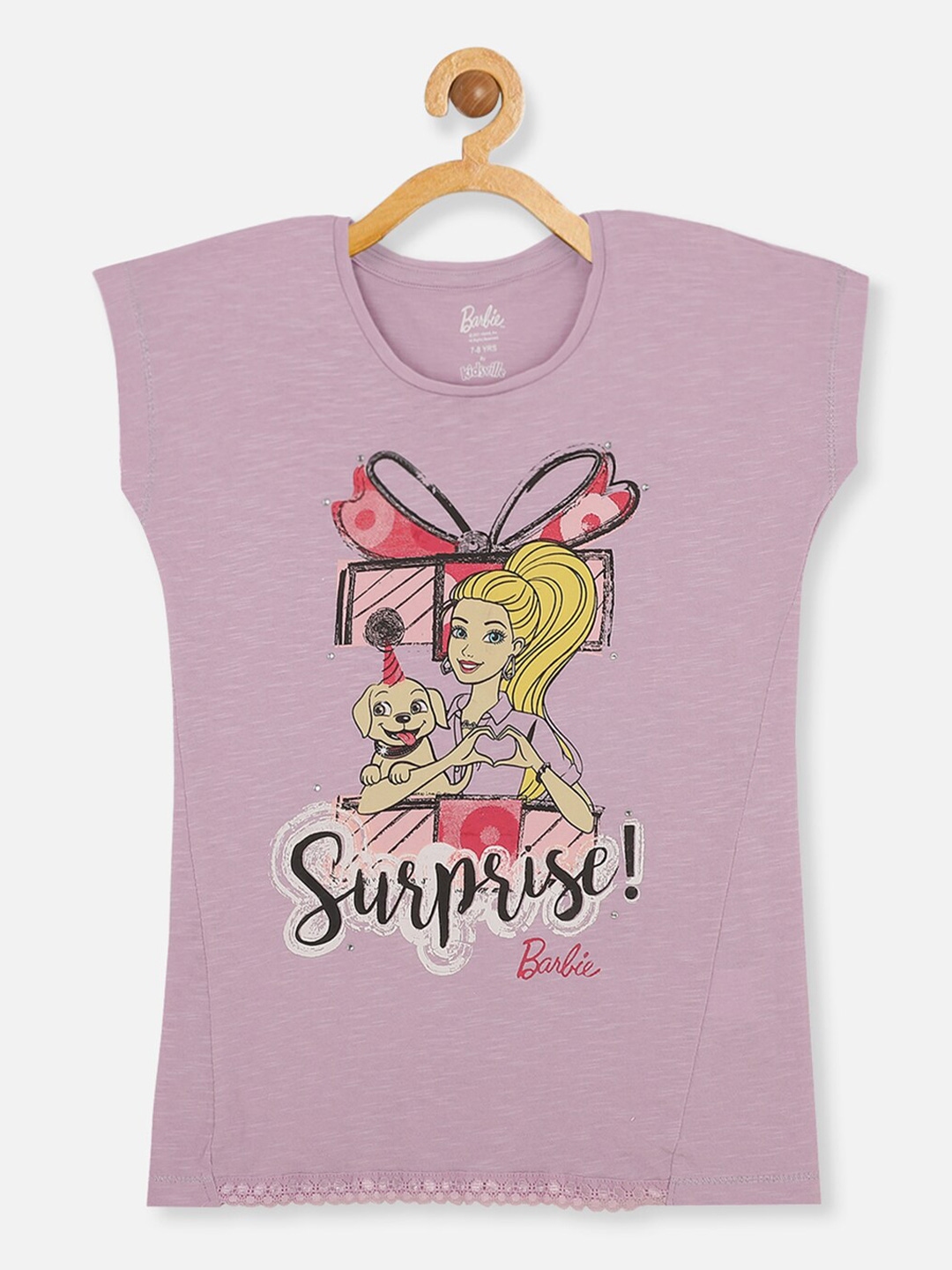 Buy Kids Ville Girls Purple Barbie Printed T shirt Tshirts for Girls 19252732 Myntra