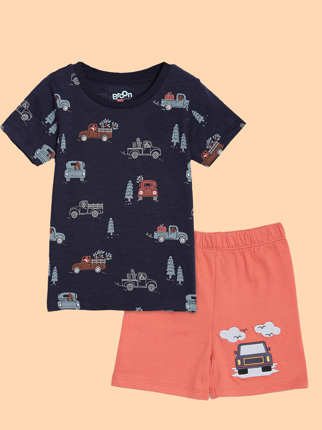 Broon Boys Navy Blue Clothing Set