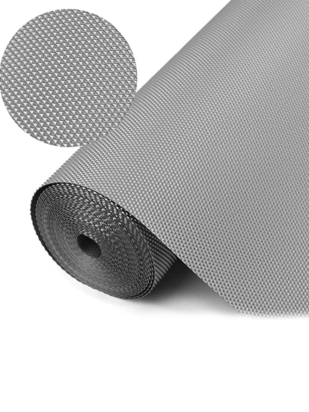 DREAM WEAVERZ Grey Textured Water Resistant Anti-Slip Drawers & Shelf Liner Roll
