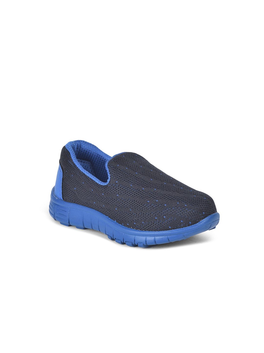 Liberty Unisex Kids Blue Woven Design Slip-On Sneakers