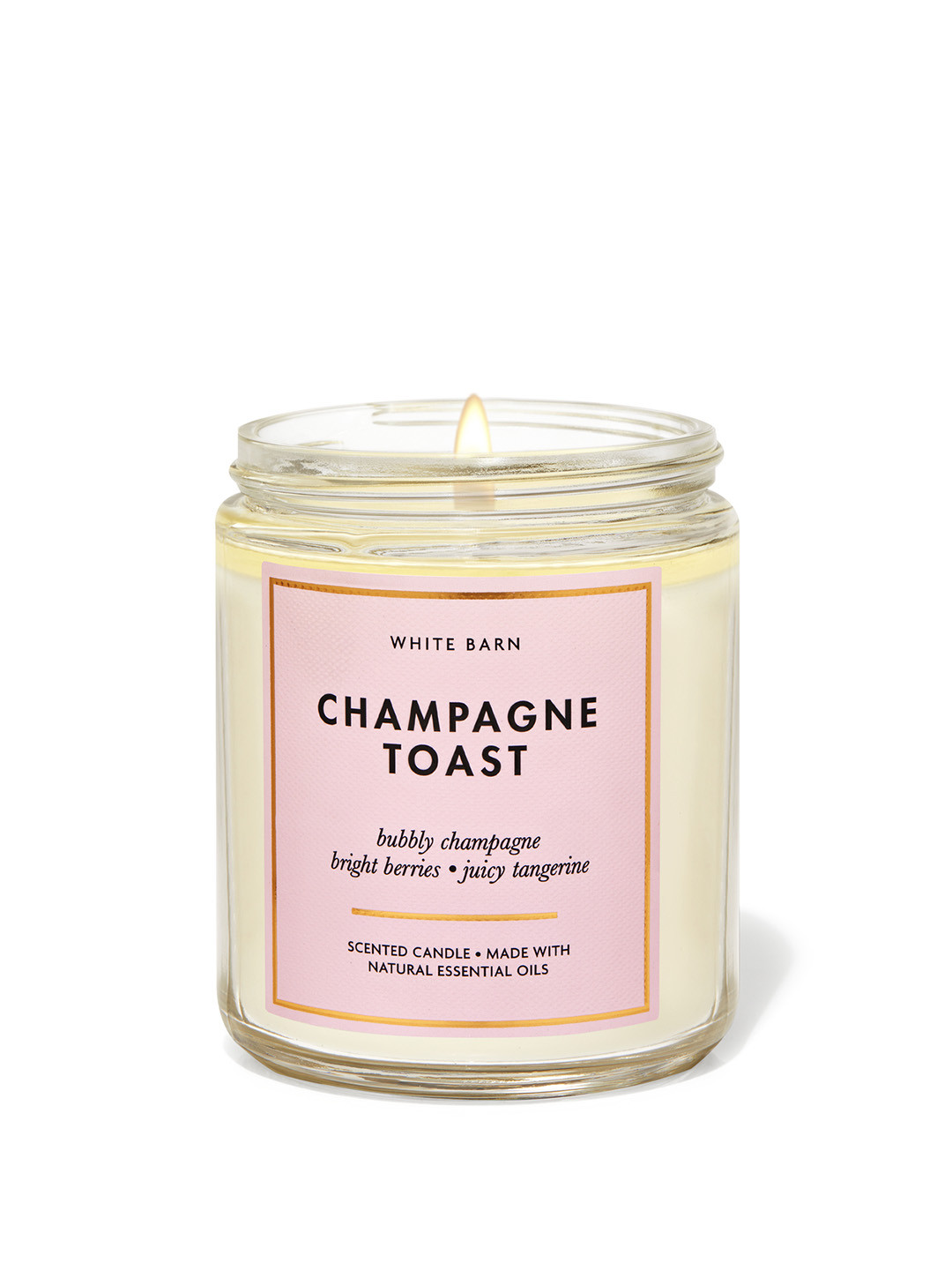 Bath & Body Works Champagne Toast Scented 1 Wick Solid Geometric Regular Jar Candles