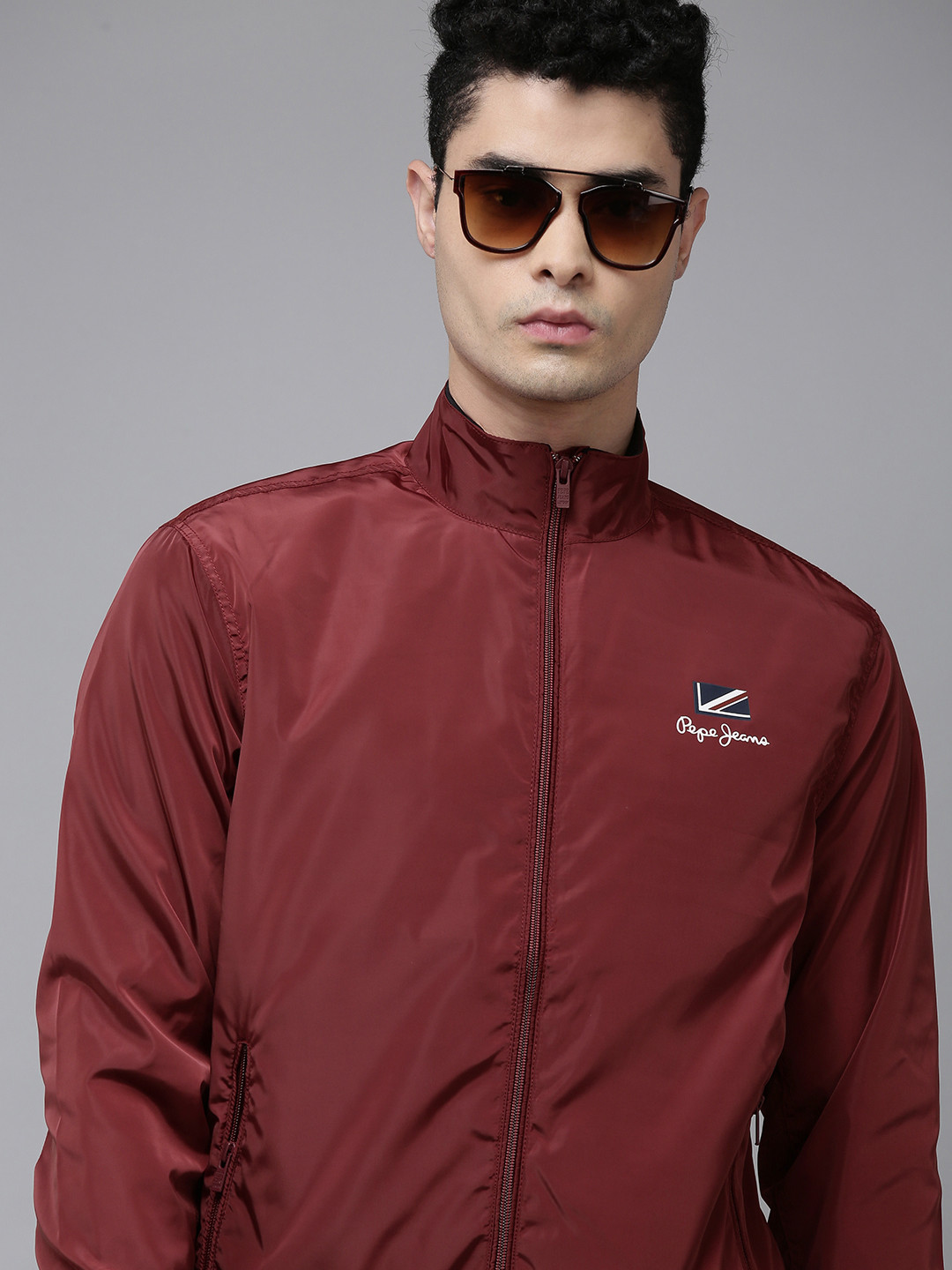 Pepe Jeans Men Red Varsity Jacket