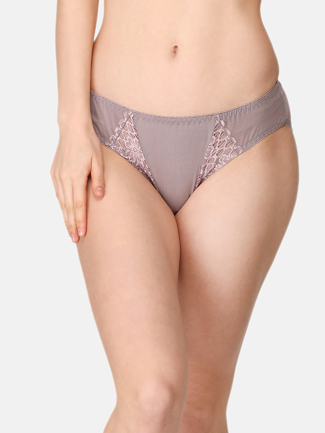 LOTUSLEAF Women Lavender Colored Self Design Bikini Seamless Briefs LBP00060701-P