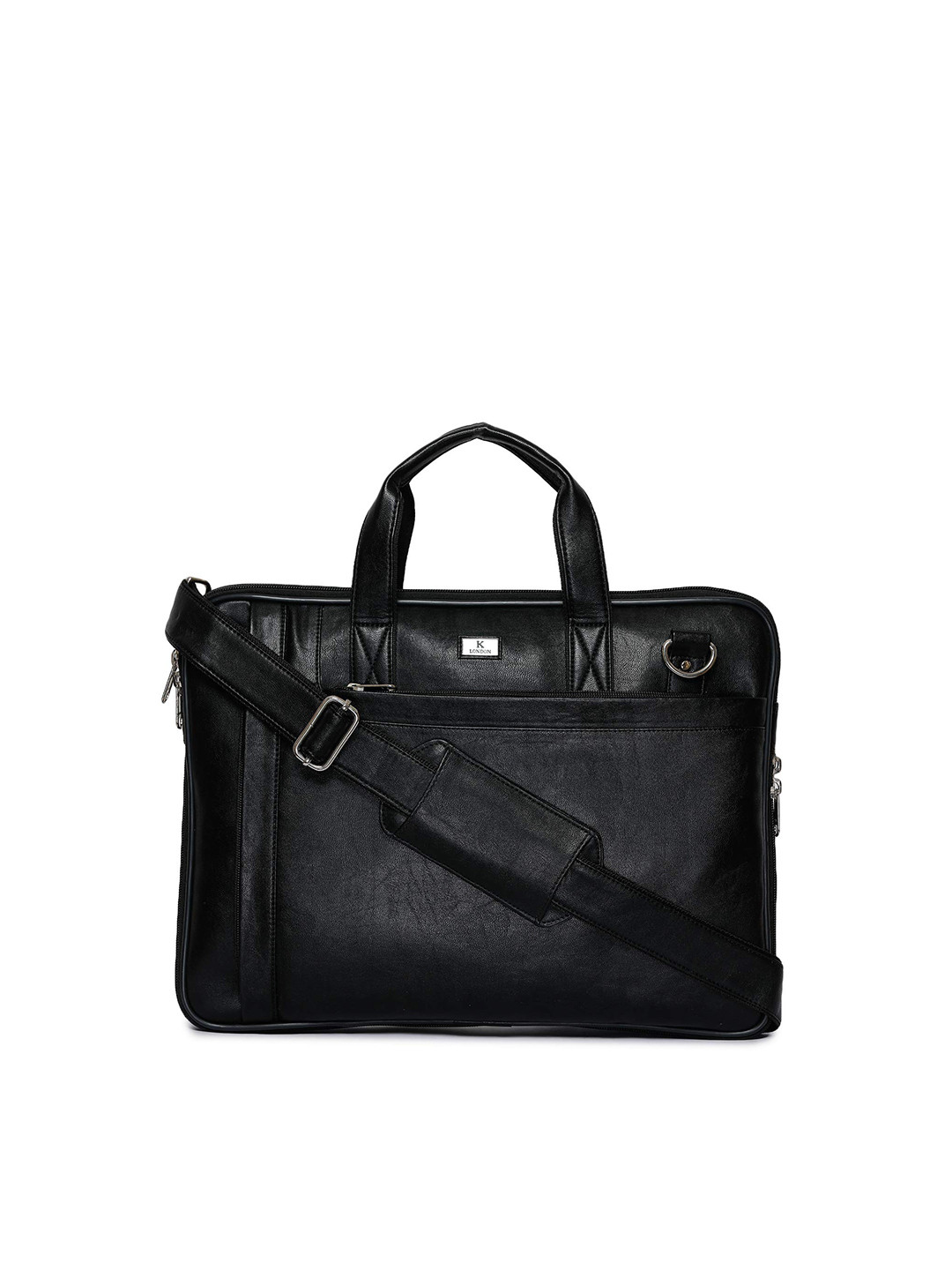 K London Black Solid Messenger Bag