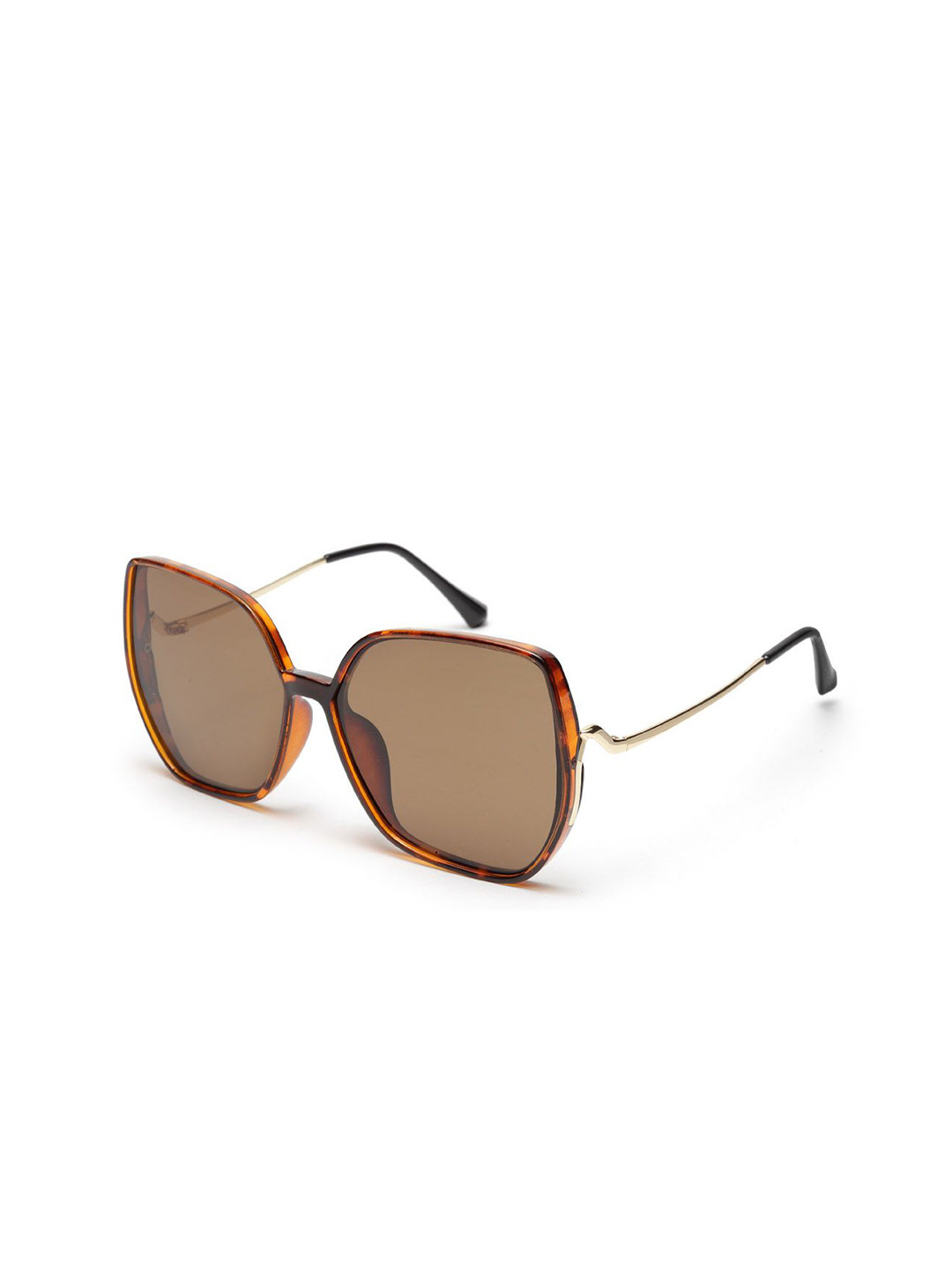YourSpex Unisex Brown Lens & Brown Square Sunglasses with UV Protected Lens LS304-C02-P02