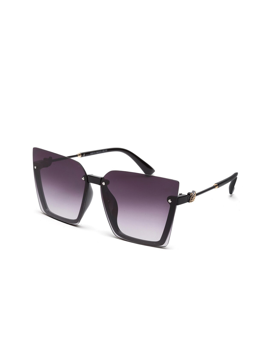 YourSpex Unisex Black Lens & Purple Square Sunglasses with UV Protected Lens J-A30114-A1-Sunglasses