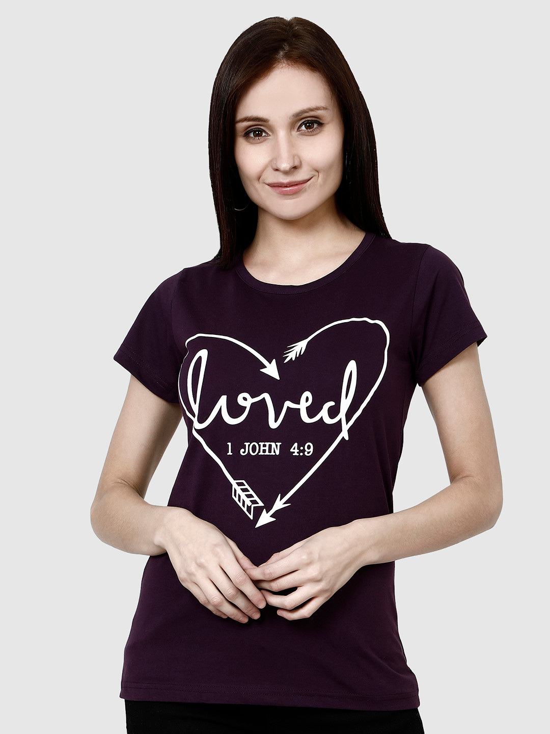 CHOZI Women's Black Typography Printed Bio Finish T-shirt