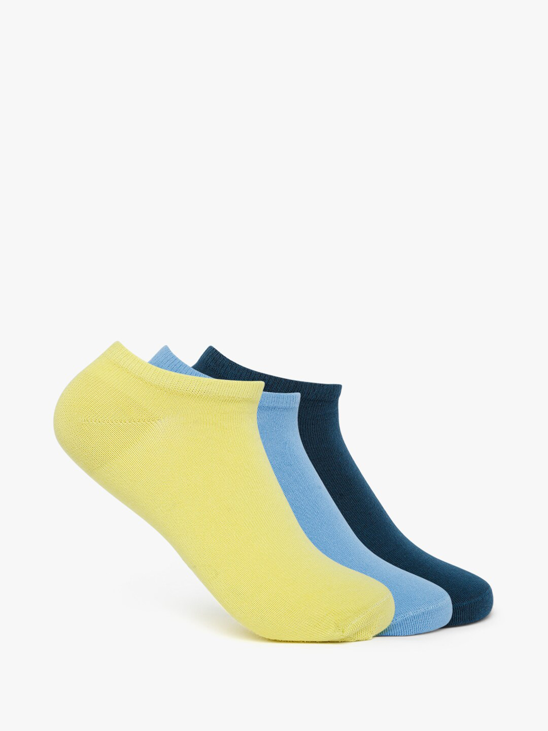 Smarty Pants Women Pack Of 3 Solid Cotton Ankle-Length Socks