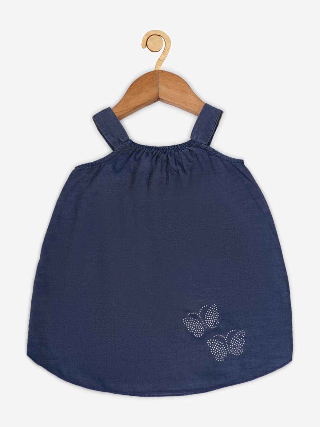 Creative Kids Navy Blue Denim A-Line Mini Dress