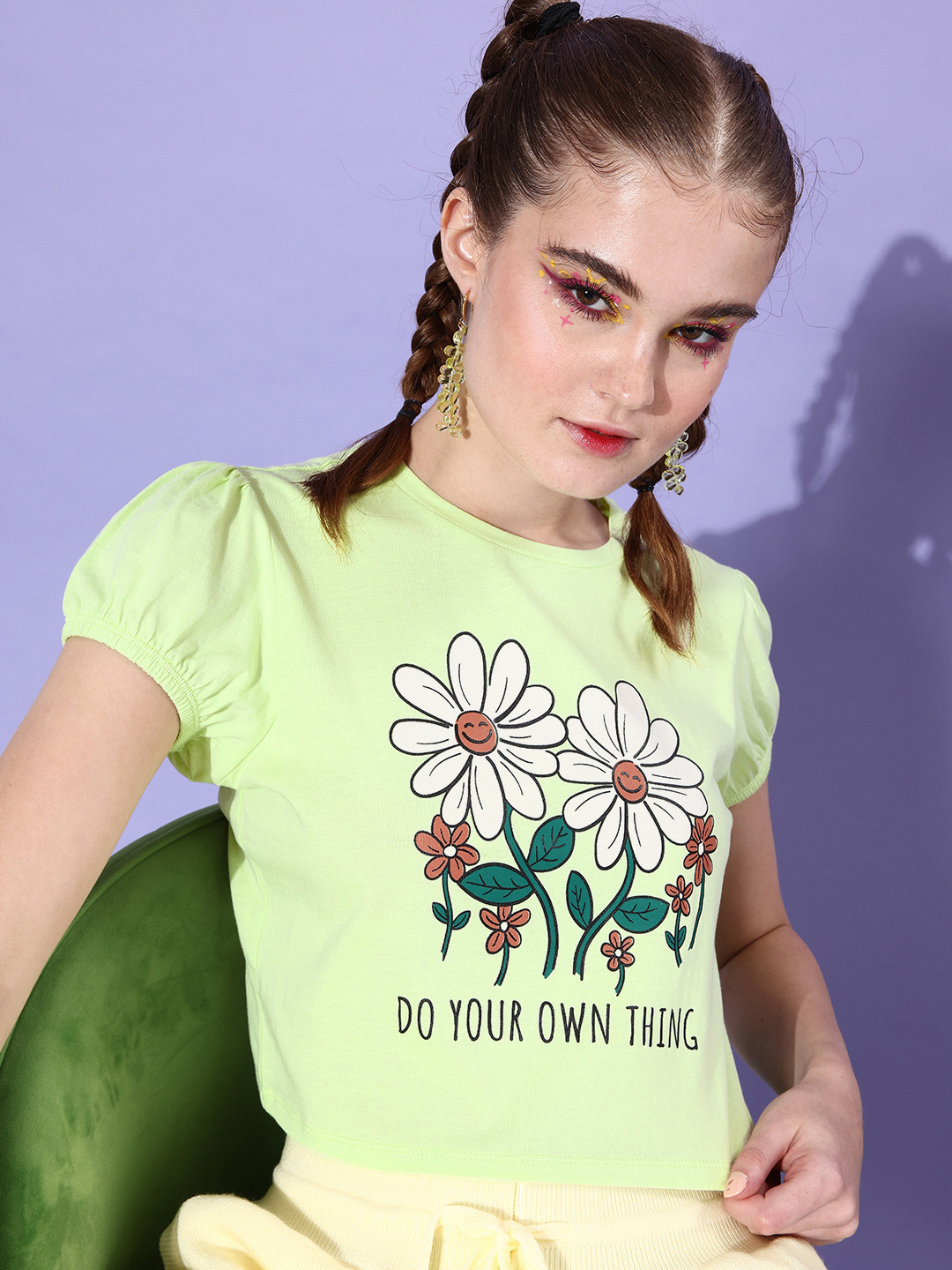 People Green Typography Seriously Silly Top