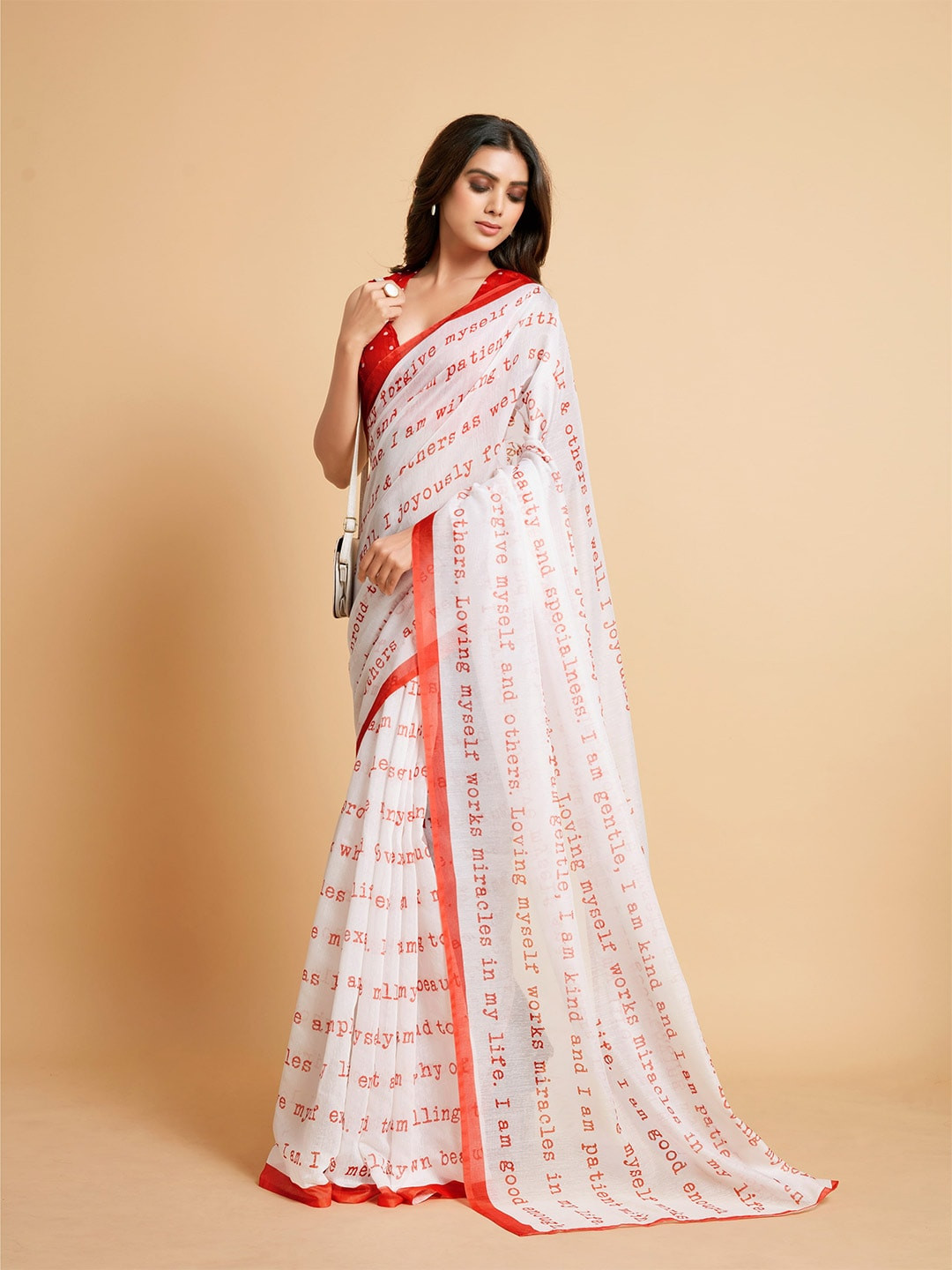Sangria Women White Sarees