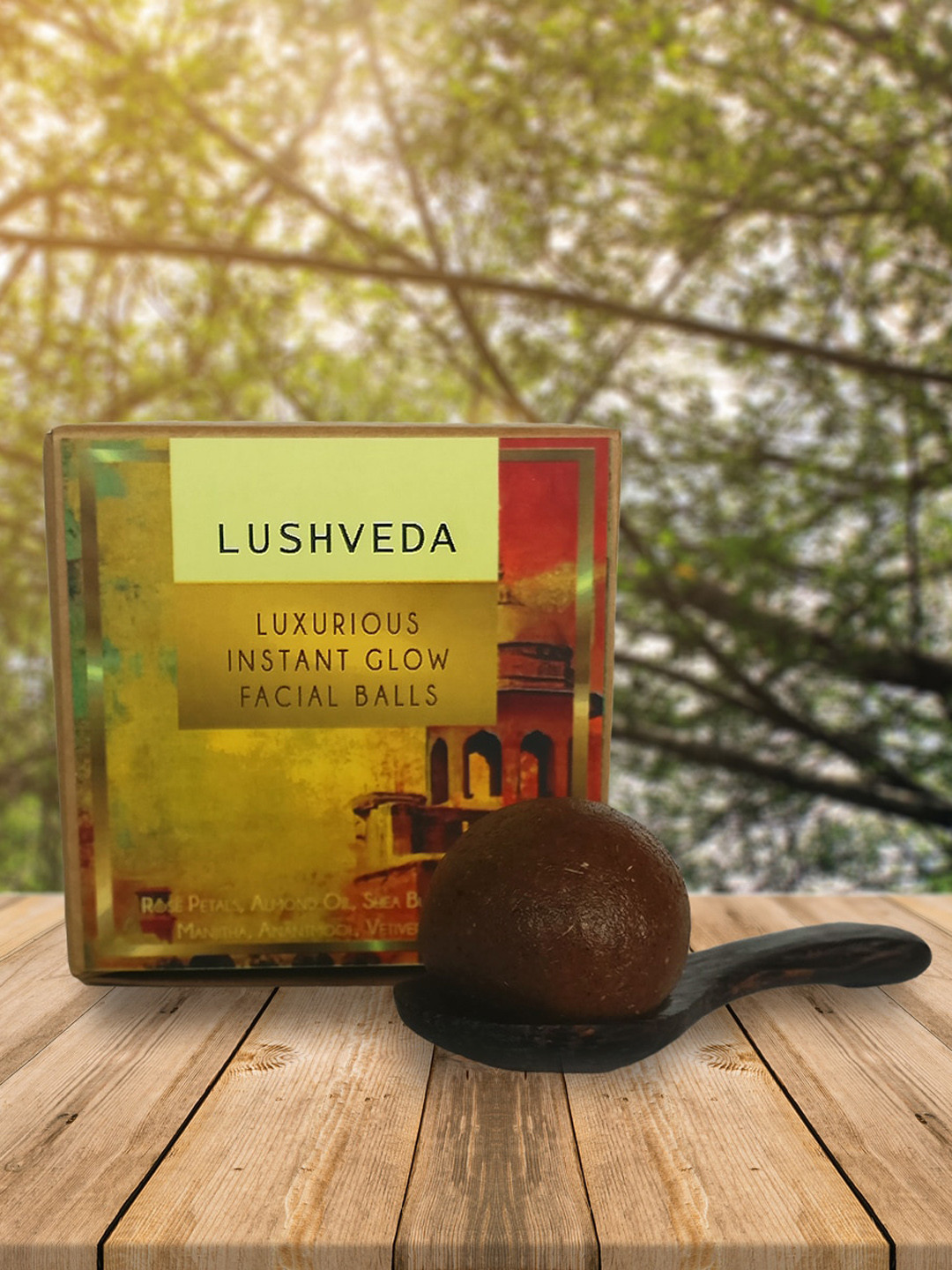 Lushveda Luxurious Instant Glow Facial Balls with Rose Petals & Almond Oil